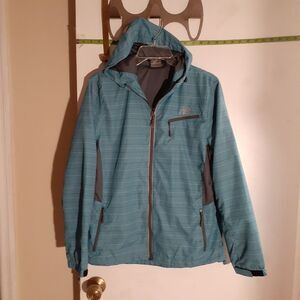 New Balance jacket women's m 8 10 blue windbreaker athleisure athletic track